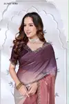 Shanaya By Nari Fashion Fendy Satin Silk Zarkan Border Saree